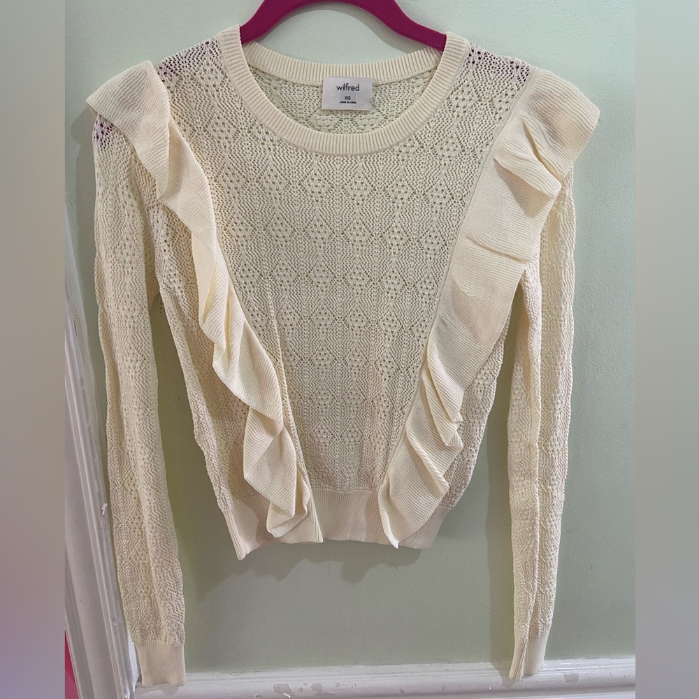 Wilfred Cream V-Neck Sweater